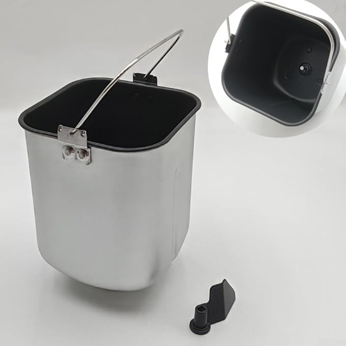 Bread Maker Replacement Bucket Non-Stick Coated Pan And Kneading Paddle Compatible With Various Models Aluminum Alloy For Enhanced Dough Kneading And Baking