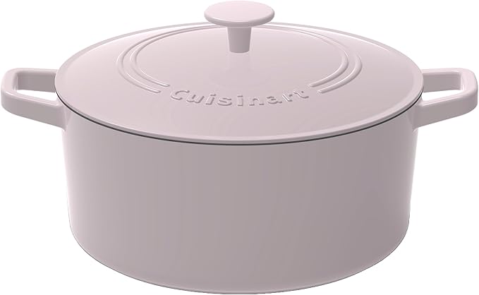 Cuisinart Chef's Classic Enameled Cast Iron Round Covered Casserole (Gray, 5- Quart)