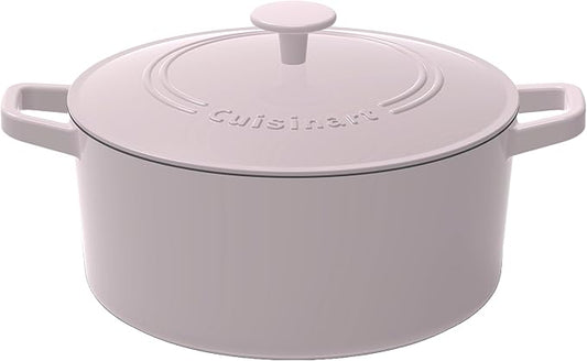 Cuisinart Chef's Classic Enameled Cast Iron Round Covered Casserole (Gray, 5- Quart)