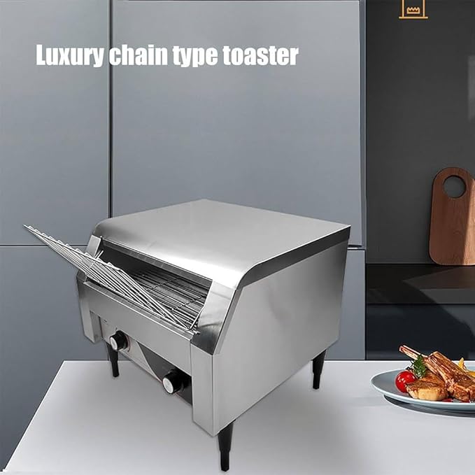 Electric Bread Machine,Commercial Conveyor Toaster,Automatic Toaster Oven,Multipurpose Bread Toasting Machine,150/300/450 PCS/H,with Intelligent Temperature Control,150