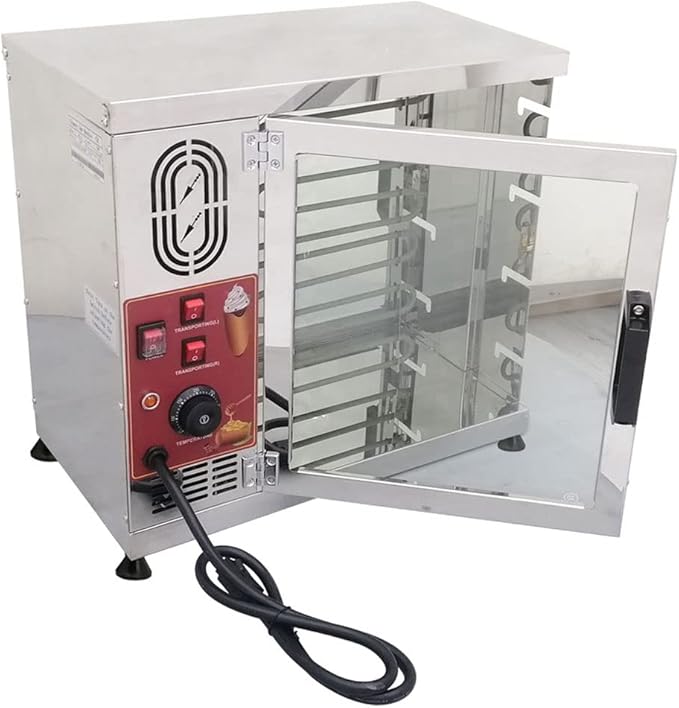 Commercial Electric Chimney Cake Oven Machine 3.2KW 110V Heavy-Duty Chimney Bread Cake Oven with 16 Non-Stick Baking Molds for Ice Cream Cones, Bread Rolls, Pastries Professional & Home Use
