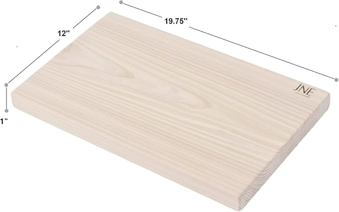 Hinoki Cypress Wood Cutting Board, 19.75" x 12" x1", Reversible Chopping Board, Butcher Board, Serving Board, Solid Single Piece, No Joint, No Glue | Holiday Gift