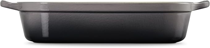 Le Creuset Enameled Cast Iron Signature Rectangular Roaster, 5.25 qt. (11.7" x 16.8"), Oyster