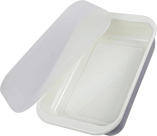Webake Enamelware 9x13 Baking Pan with Lid, Oblong Cake Pan Enameled Steel Roasting Pan Baking Dish Lasagna Pan Food Containers