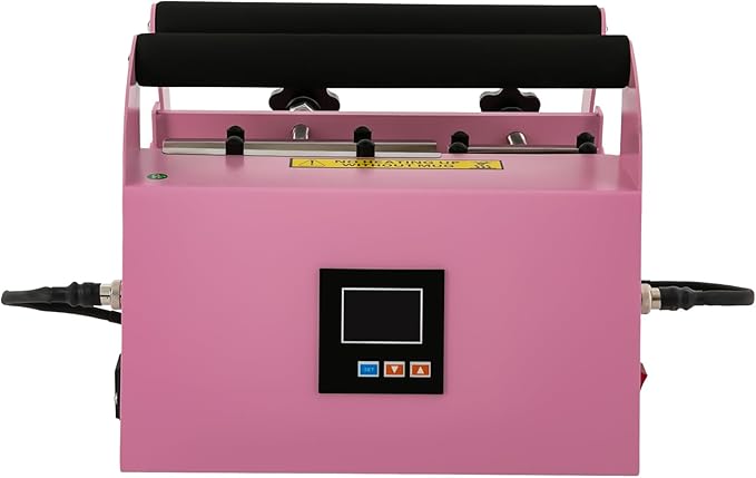Tumbler Heat Press Machine, 110V 40Oz Mug Press Sublimation Machine with Temp and Time Adjustable - Double Cup Mats for Ceramic Mugs, Glass Cans Car Cups (Light Pink)