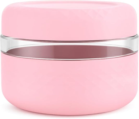 16 oz Glass Lunch Bowl Container with Lid | Leak & Spill Proof, BPA-Free, Microwave & Dishwasher Safe, Airtight Meal Prep & Food Storage Jar for Lunch, Salad, Soup, Overnight Oats, Stew, Yogurt