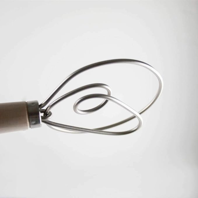 Lehman's Old Country Maple Dough Mixing Whisk Baking Tool Quick Mixing 14"
