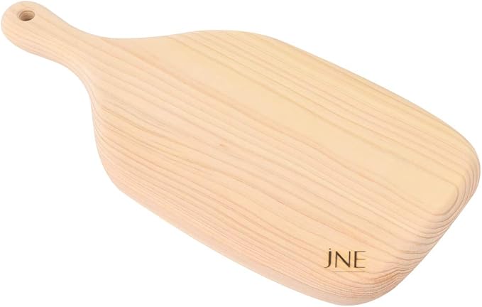 Hinoki Cypress Reversible Wood Cutting Board, 17.2" x 8" x1", Chopping Board, Bread and Cheese Board, Serving Board, Solid Single Piece, No Joint, No Glue