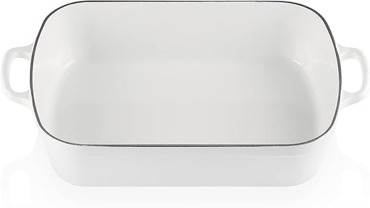 Le Creuset Enameled Cast Iron Signature Rectangular Roaster, 5.25 qt. (11.7" x 16.8"), White