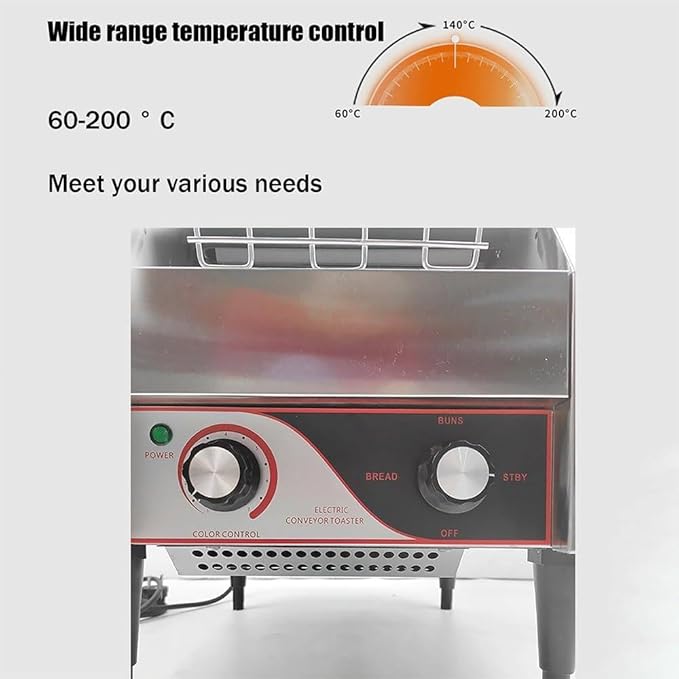 Electric Bread Machine,Commercial Conveyor Toaster,Automatic Toaster Oven,Multipurpose Bread Toasting Machine,150/300/450 PCS/H,with Intelligent Temperature Control,300