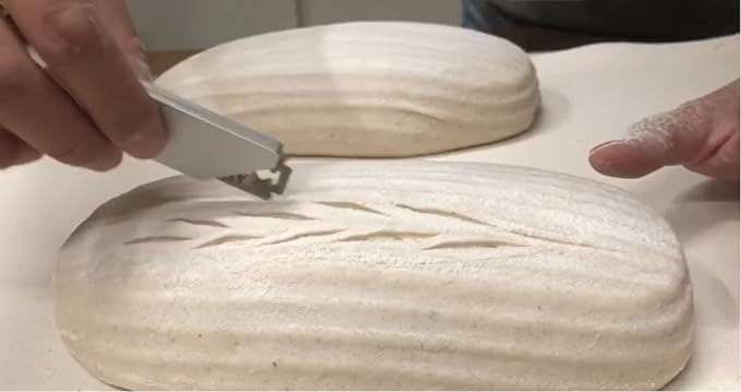 pat & doris Sourdough Bread Lame Dough Scoring Tool – CNC Aluminum Alloy Handle, Stainless Etched Side Plates, Magnetic Blade Storage