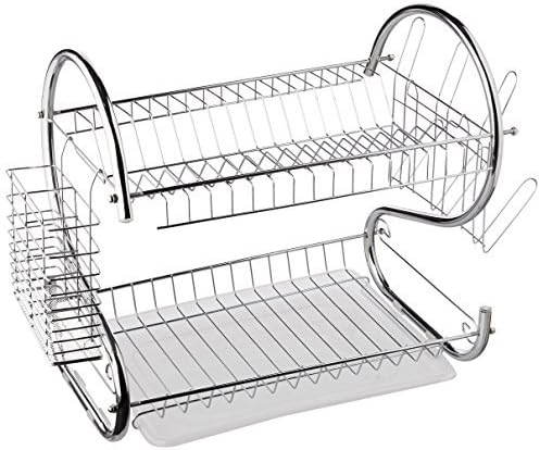 Better Chef , 16-Inch, Chrome Plated, R-Shaped, Rust-Resistant, 2-Tier Dishrack