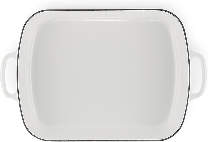 Le Creuset Enameled Cast Iron Signature Rectangular Roaster, 5.25 qt. (11.7" x 16.8"), White