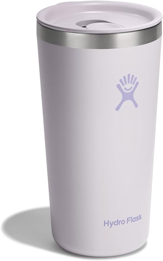 Hydro Flask All Around Tumbler Press-In Lid, Insulated Travel Mug, Stainless Steel Coffee Cup 20 Oz Cloud Pink