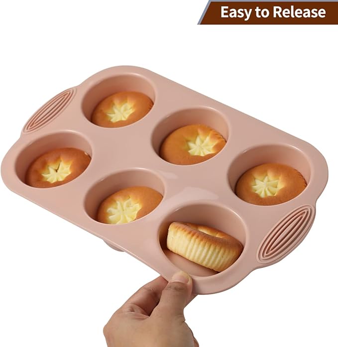 10in1 Nonstick Silicone Baking Cake Pan Cookie Sheet Molds Tray Set for Oven, BPA Free Heat Resistant Bakeware Suppliers Tools Kit for Muffin Loaf Bread Pizza Cheesecake Cupcake Pie Utensil (Pink)