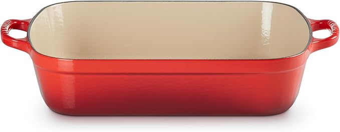 Le Creuset Enameled Cast Iron Signature Rectangular Roaster, 5.25 qt. (11.7" x 16.8"), Cerise