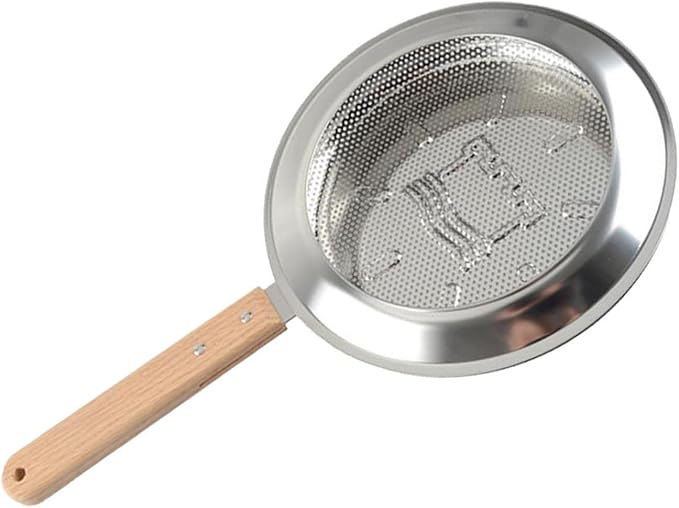 Coffee Roasting Tool, Stainless Steel Coffee Roaster with Wooden Handle, Home Kitchen Baking Tool