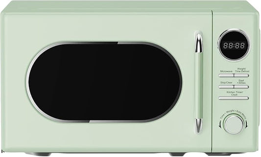 Magic Chef MC77CMM 0.7-Cu. Ft. 700-Watt Retro Countertop Microwave (Green)