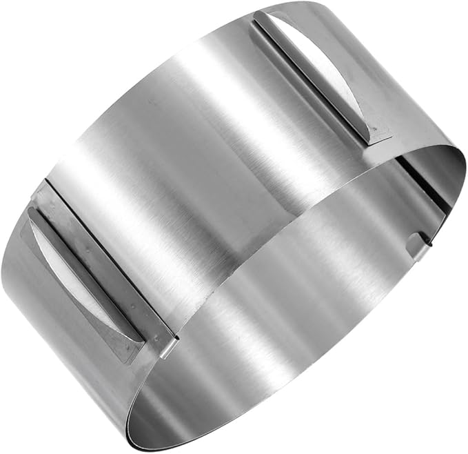 HARFINGTON 6" to 12" Cake Ring 9cm High Adjustable Round Cake Ring Stainless Steel Mousse Baking Moulds Bakeware Supplies for Baking Cooking Making Tool