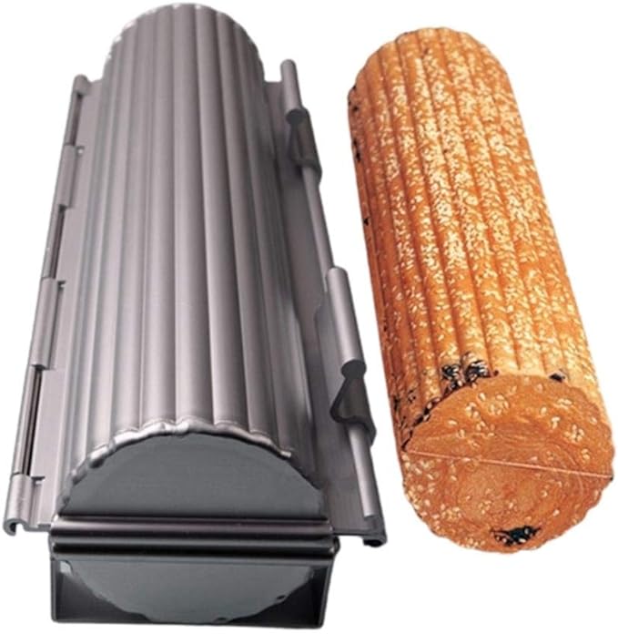 Aluminum Alloy Open Close Type Corrugated Round Toast Bread, Reusable Bread Loaf Pan Nonstick Bread DIY Baking Tool
