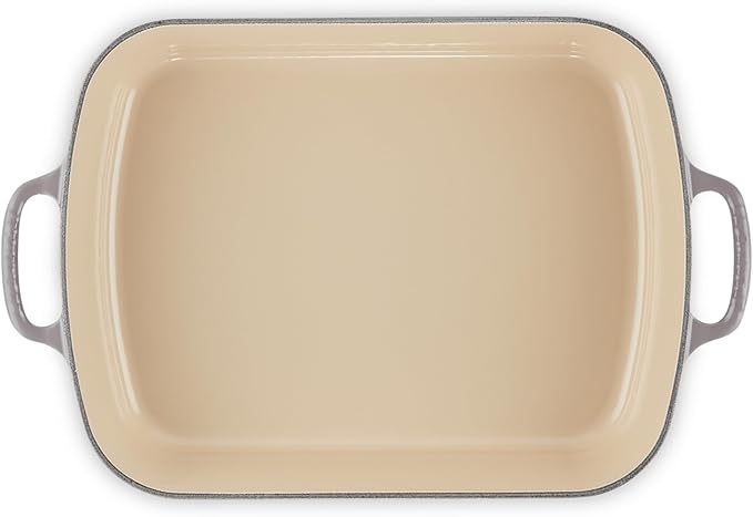 Le Creuset Enameled Cast Iron Signature Rectangular Roaster, 5.25 qt. (11.7" x 16.8"), Oyster