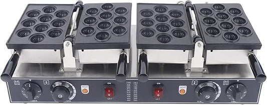 Electric Walnut Cake Maker, 1500W Toaster Baking Breakfast Pan Oven with Temperature Control 20pcs Capacity Electric Nut Waffle Bread Maker for Cooking Breakfast Holiday Parties