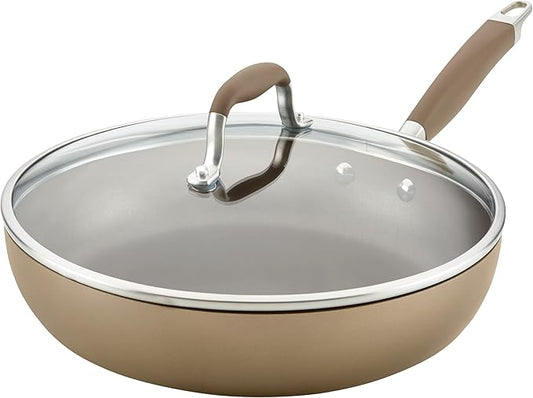 Anolon Advanced Home Hard-Anodized Nonstick Skillets (12-Inch with Lid, Bronze)