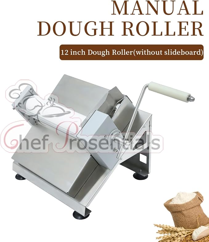 Manual Fondant Dough Sheeter, 12 inch Pastry Dough Roller, Croissant Baking Presser