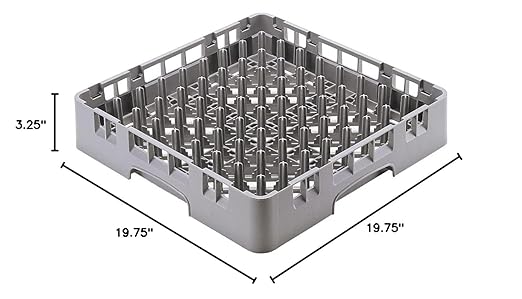 Cambro PR314 Dishwasher Rack, Peg Dish, Grey