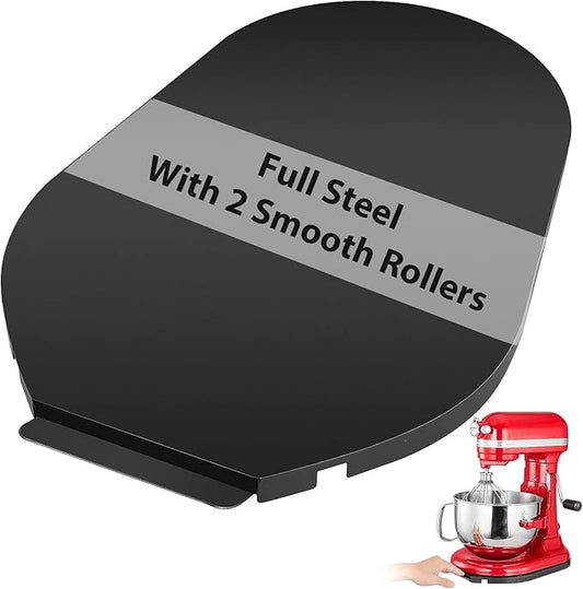 Mixer Sliding Tray for KitchenAid 5-8 Qt Bowl-lift Stand Mixer - Metal Rolling Tray Kitchen Countertop Appliance Slider Storage Moving Caddy with Wheel for Kitchen Aid 5-8 Qt Mixer