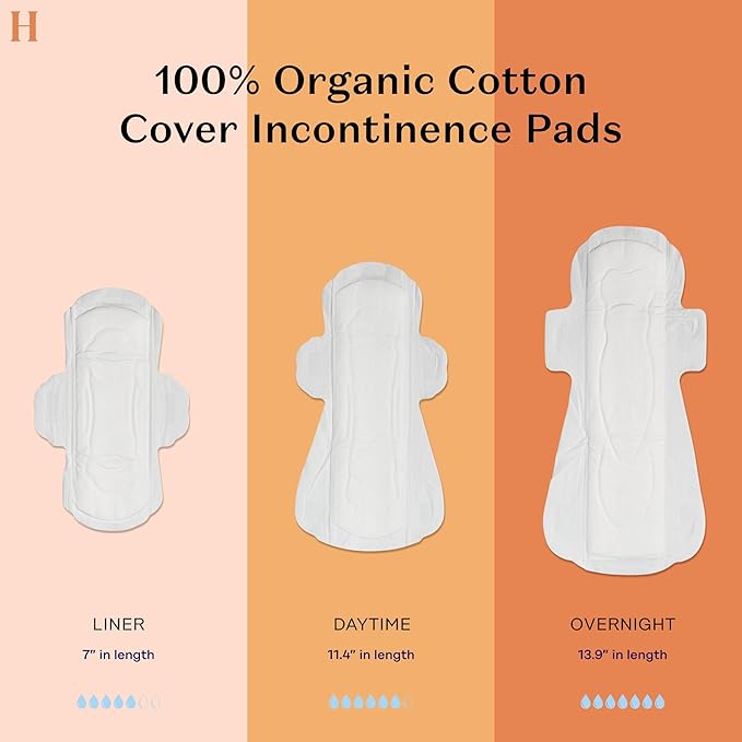 The Honey Pot Company ?€? Incontinence Pads for Women - Non-Herbal Overnight - Bladder Leak Control - Organic Cotton Cover & Ultra-Absorbent Pulp Core - Feminine Care - 16 ct
