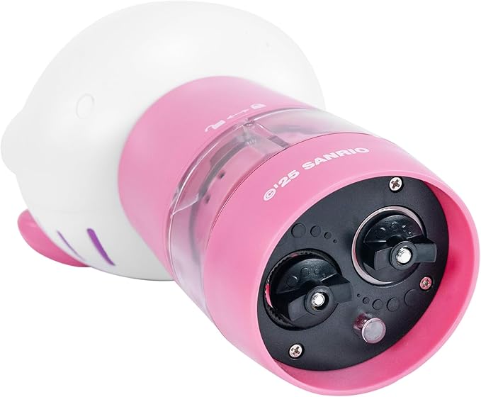 Uncanny Brands Sanrio Hello Kitty Salt and Pepper Grinder – Dual Chamber Electric Mill with Adjustable Coarseness and LED Light – Battery Powered