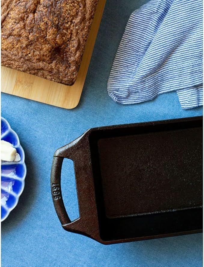 Lodge Cast Iron Loaf Pan 8.5x4.5 Inch,Black,(Pack of 3)