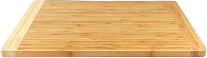 BambooMN Universal Premium Pull Out Cutting Boards - Under Counter Replacement - Designed To Fit Standard Slots - Heavy Duty Kitchen Board with Juice Groove - 22" x 16" x 0.75" - 1 Piece