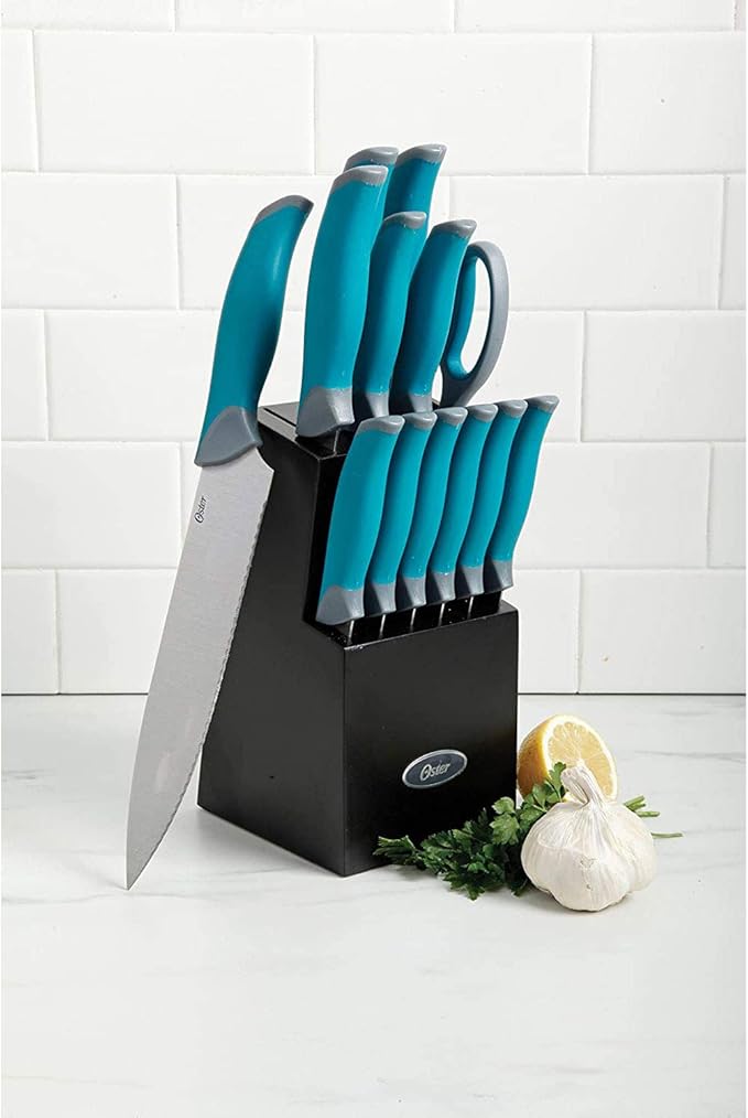 Oster Lindbergh 14 Piece Cutlery Set, Teal