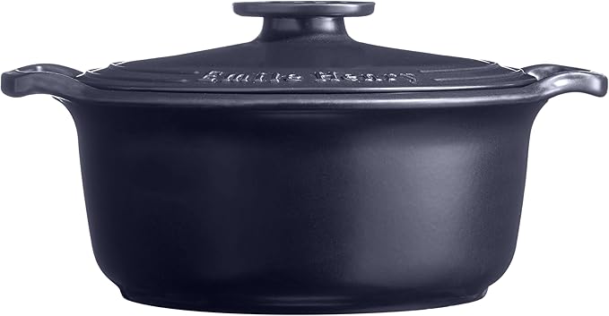 Emile Henry Made in France SUBLIME Ceramic 7.5 qt. Round Dutch Oven, Indigo