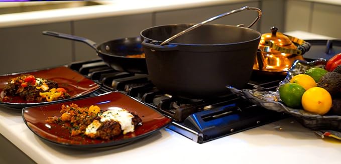 GSI Outdoors Guidecast 12” Frying Pan | Lightweight Cast Iron Frying Pan for Camping, Cabin and Home Kitchen