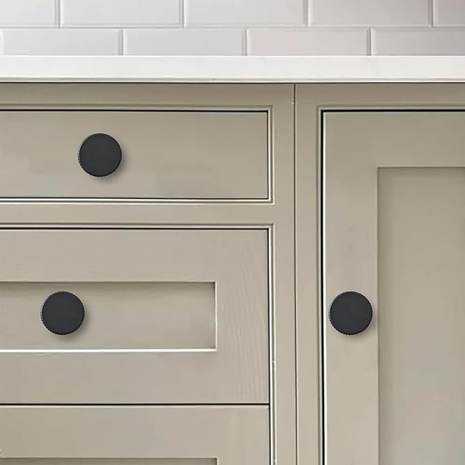 khtumeware Large Knob 10-Pack,Matte Black Large Knob Cabinet Pulls, Kitchen Drawer Handles, for Dresser cabinets, cabinets, Door cabinets, Hardware