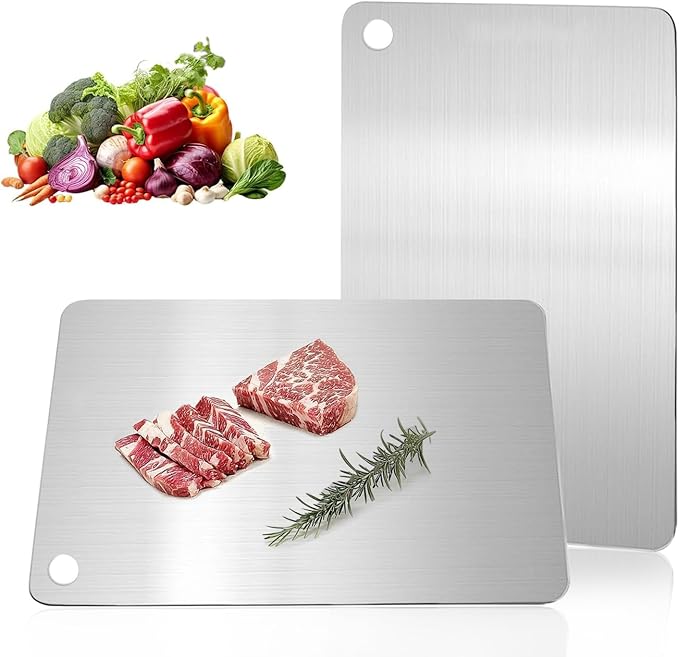 Tavano Titanium Cutting Board,Katuchef Titanium Cutting Board,Titanium Cutting Boards for Kitchen,Non toxic Doubld-Side Durable Chopping Boards, Easy to Clean and Store(1PC:11.42 * 7.87)
