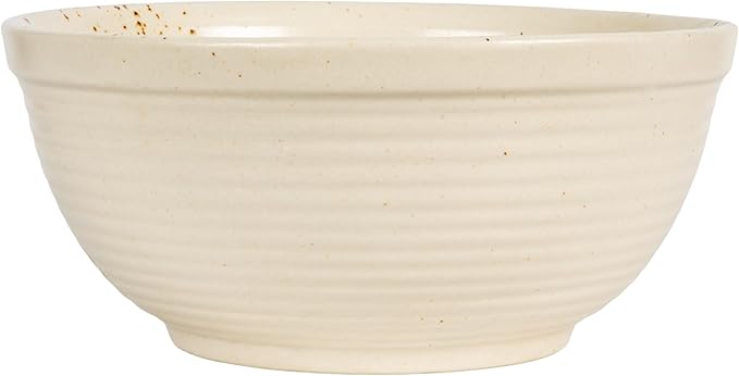 Farmhouse Stoneware Bowl, White Speckled Glaze