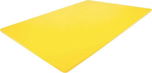 Thirteen Chefs 24 x 18 Large Yellow Cutting Board for Poultry and Chicken - Commercial Grade HDPE for Food Service, 1/2" Thick Dishwasher Safe Poly