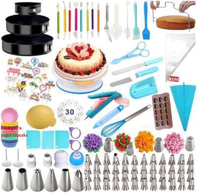 375 Piece Cake Baking Tool Set Cake Turntable Set Combined Baking Tray And Flower Mouth Set