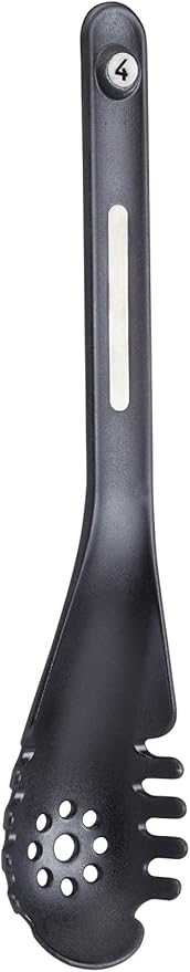 KitchenCraft MasterClass Smart Space Nesting Magnetic Kitchen Utensil Set, Silicone, Black, 9 x 9 x 30 cm, Pack of 5