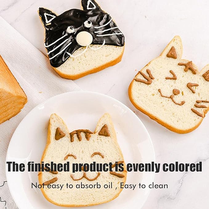 HEITIGN bread Bread Bread Loaf Pan Non Stick Bread Cute Cat Shaped Bread Baking Tool for DIY Cakes Biscuits (large)