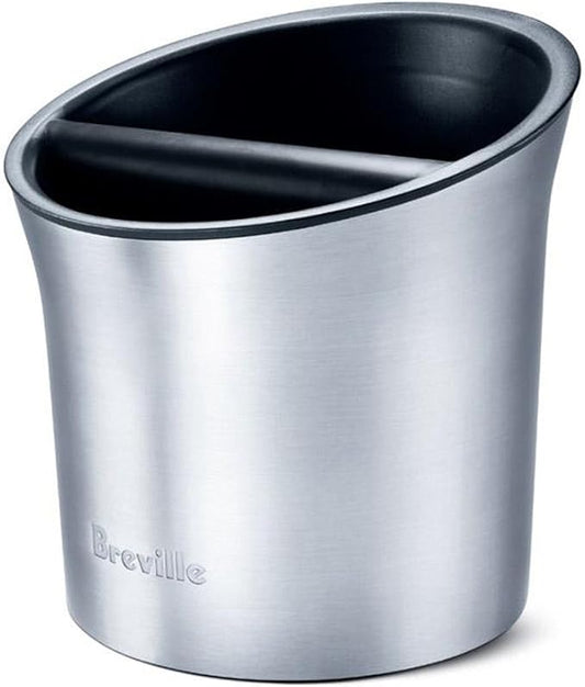 Breville BCB100BSS Knock Box, Espresso Machine Accessory, Large Puck Capacity, Brushed Stainless Steel