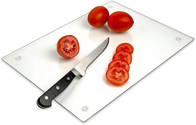 Tempered Glass Cutting Board Long Lasting Clear Glass Scratch, Heat, Shatter Resistant, Dishwasher Safe. (XLarge 16x20")
