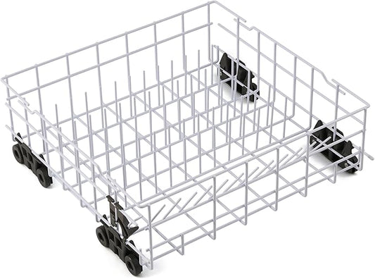 Upgraded W10161215 Dishwasher Lower Rack Replacement Parts for Whirlpool Dishwasher Parts Lower Dishrack Assembly with Wheels DU840DWGQ1 DU915PWPS2 DU915PWKQ0 Whirlpool Dishwasher Bottom Rack Drawer