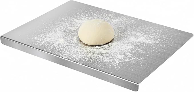 Stainless Steel Cutting Board with Non-Slip Pads - Large Kitchen Chopping Board for Baking, Meat, Vegetables & Bread - Dishwasher Safe Easy-Clean Food Prep Pan (11.8inch*15.7inch(30*40cm))