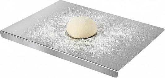 Stainless Steel Cutting Board with Non-Slip Pads - Large Kitchen Chopping Board for Baking, Meat, Vegetables & Bread - Dishwasher Safe Easy-Clean Food Prep Pan (11.8inch*15.7inch(30*40cm))