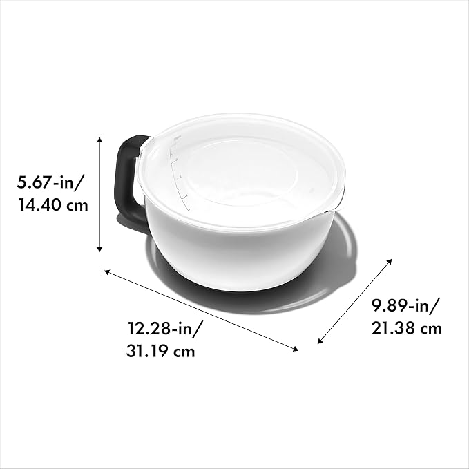 OXO Good Grips 4Qt Batter Mixing Bow with Lid, White